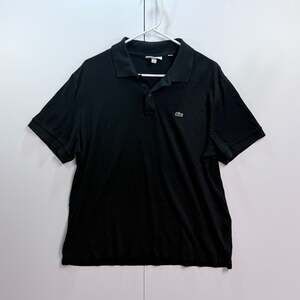 Lacoste Regular Fit 100% Cotton Short Sleeve Polo Shirt Black Size 2XL